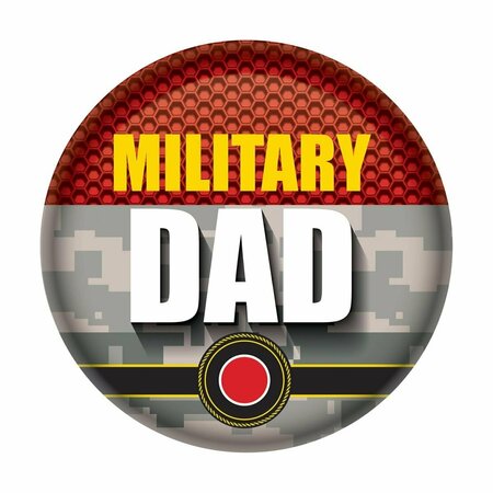 GOLDENGIFTS 2 in. Patriotic Military Dad Button GO3335903